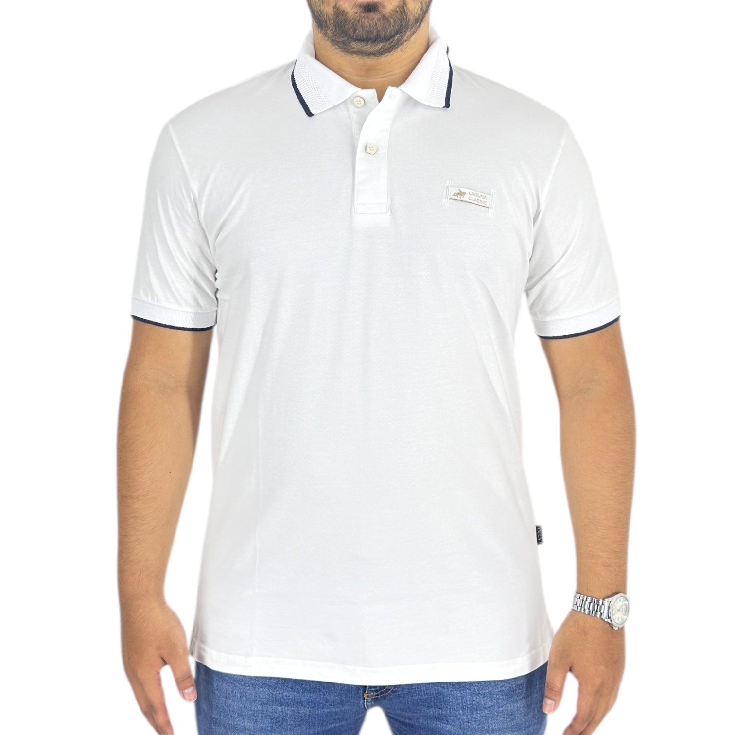 Polo Laguna Blue 7153 Blanca