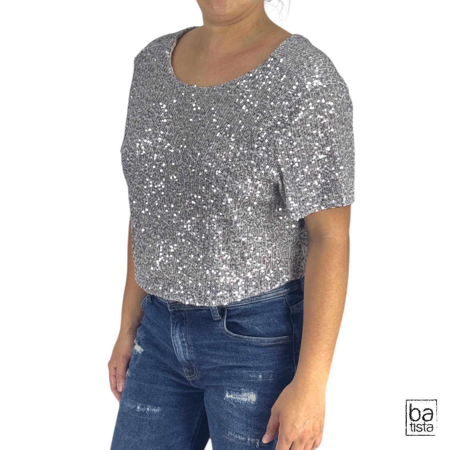 Blusa Ragged PF31113383 Plateado