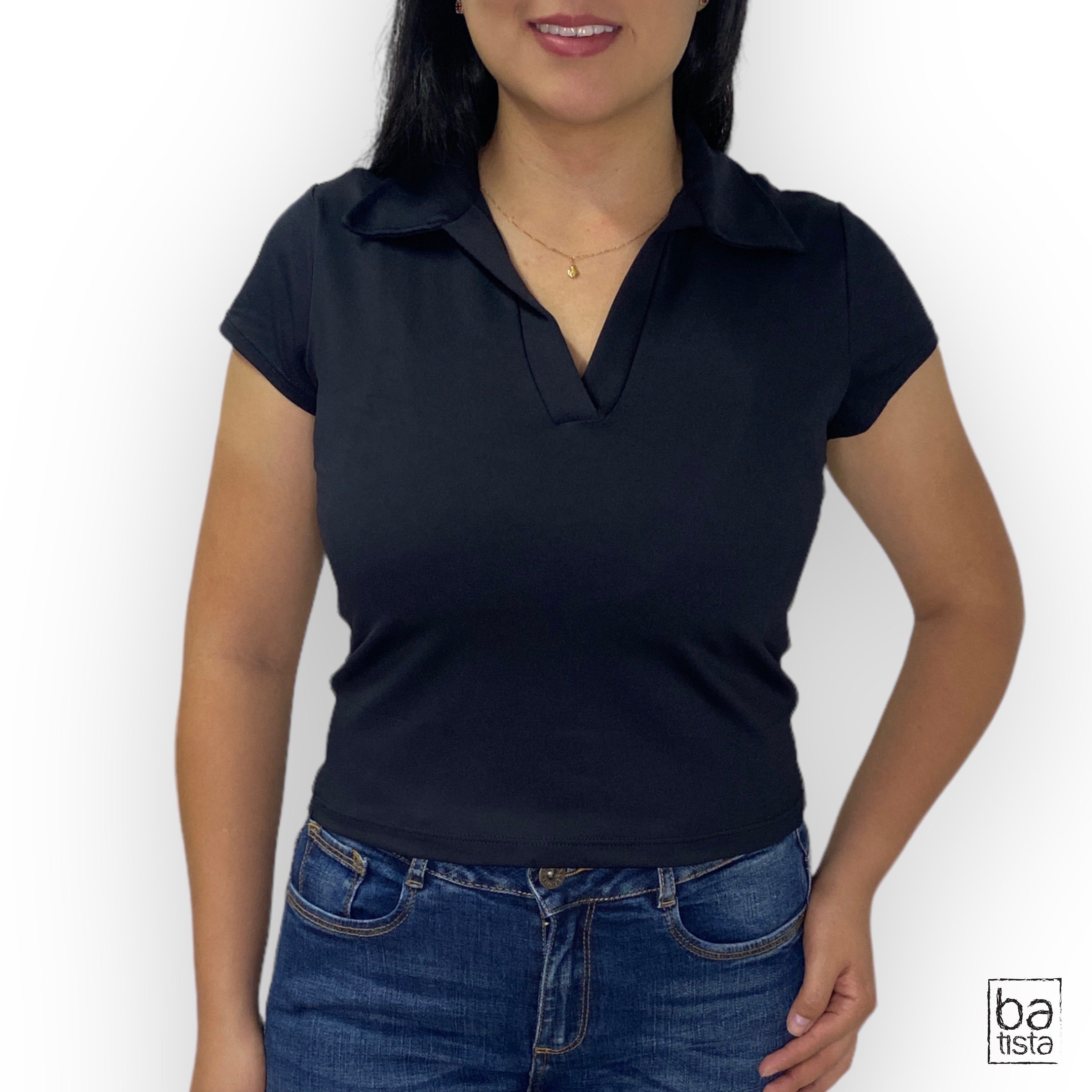 Blusa Ragged PF31122079 Negro