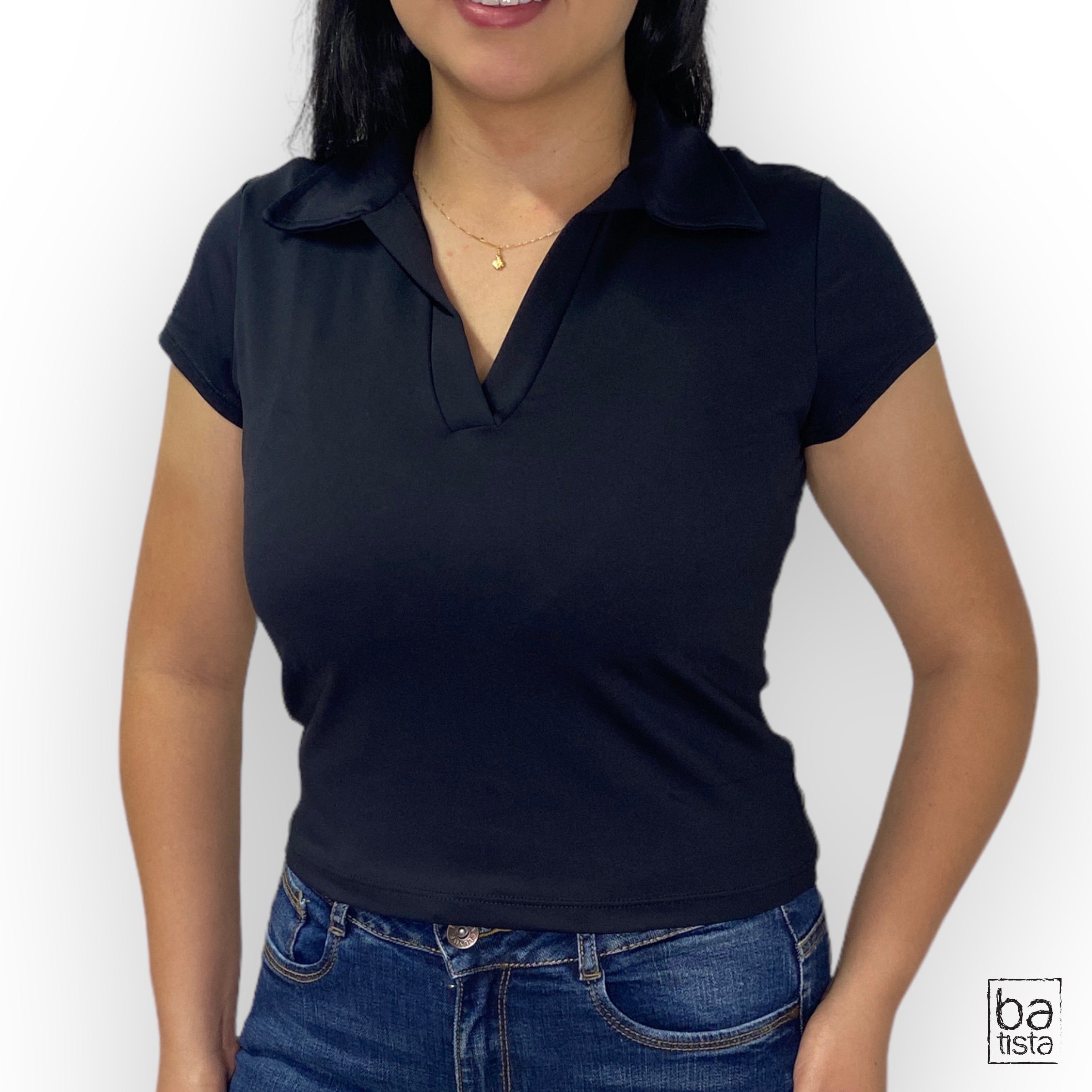 Blusa Ragged PF31122079 Negro
