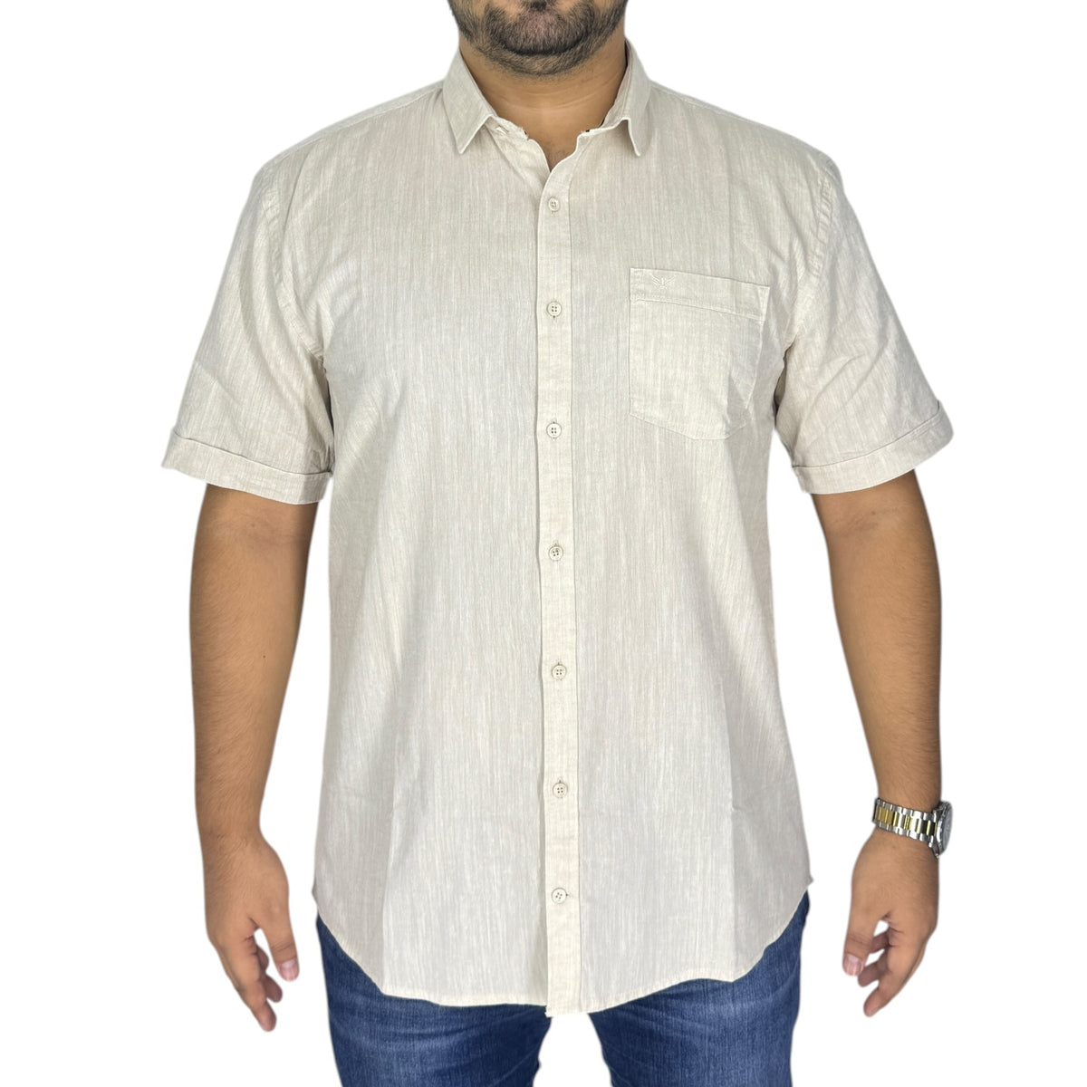 Camisa Oxford 032837 Beige