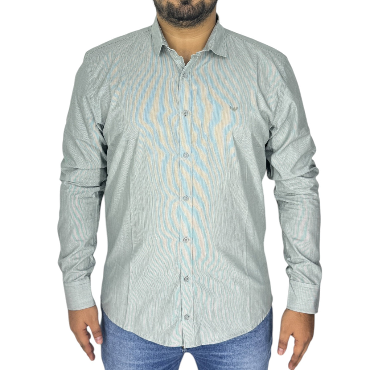 Camisa Oxford 032857 Gris