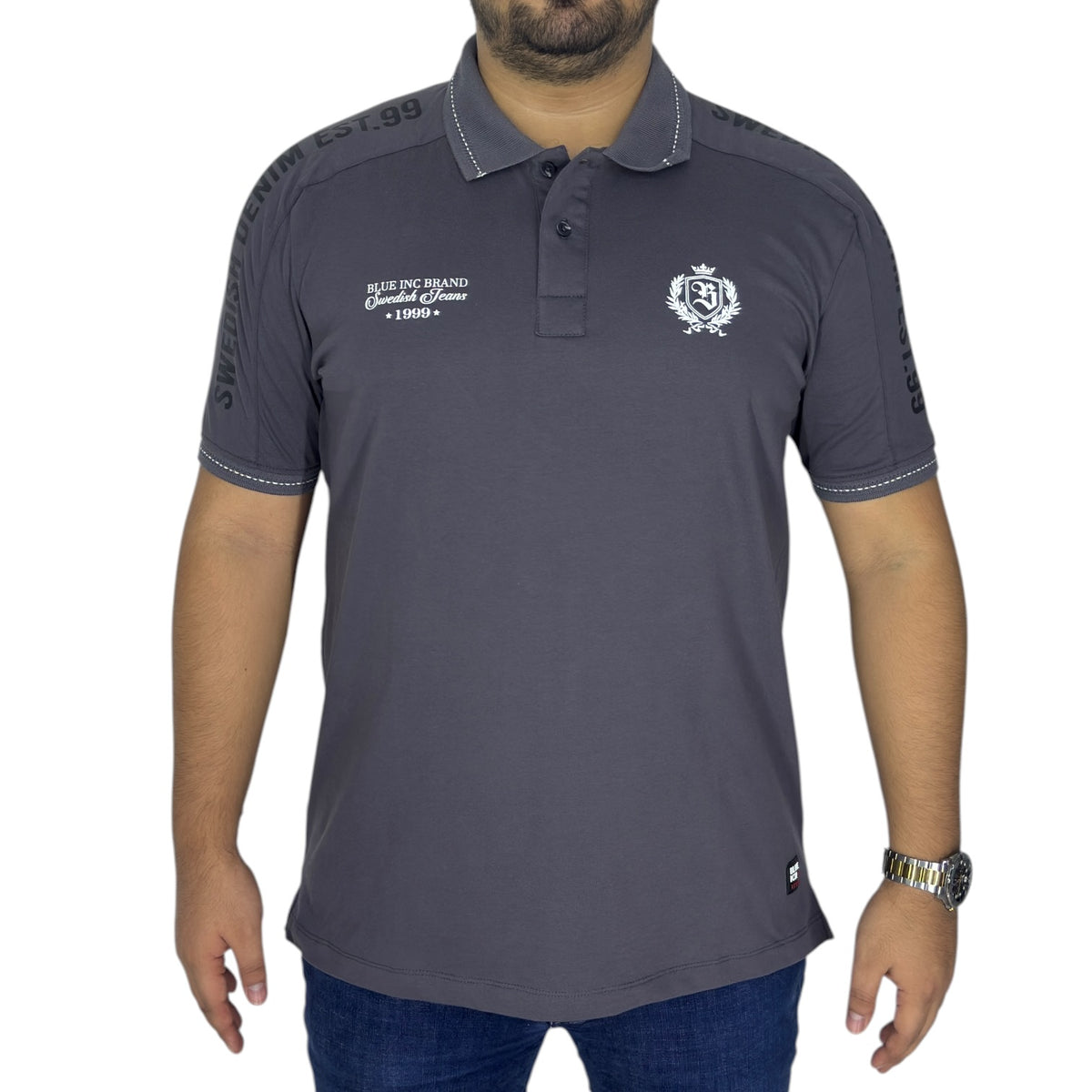 Polo Blue Inc 28074 Gris