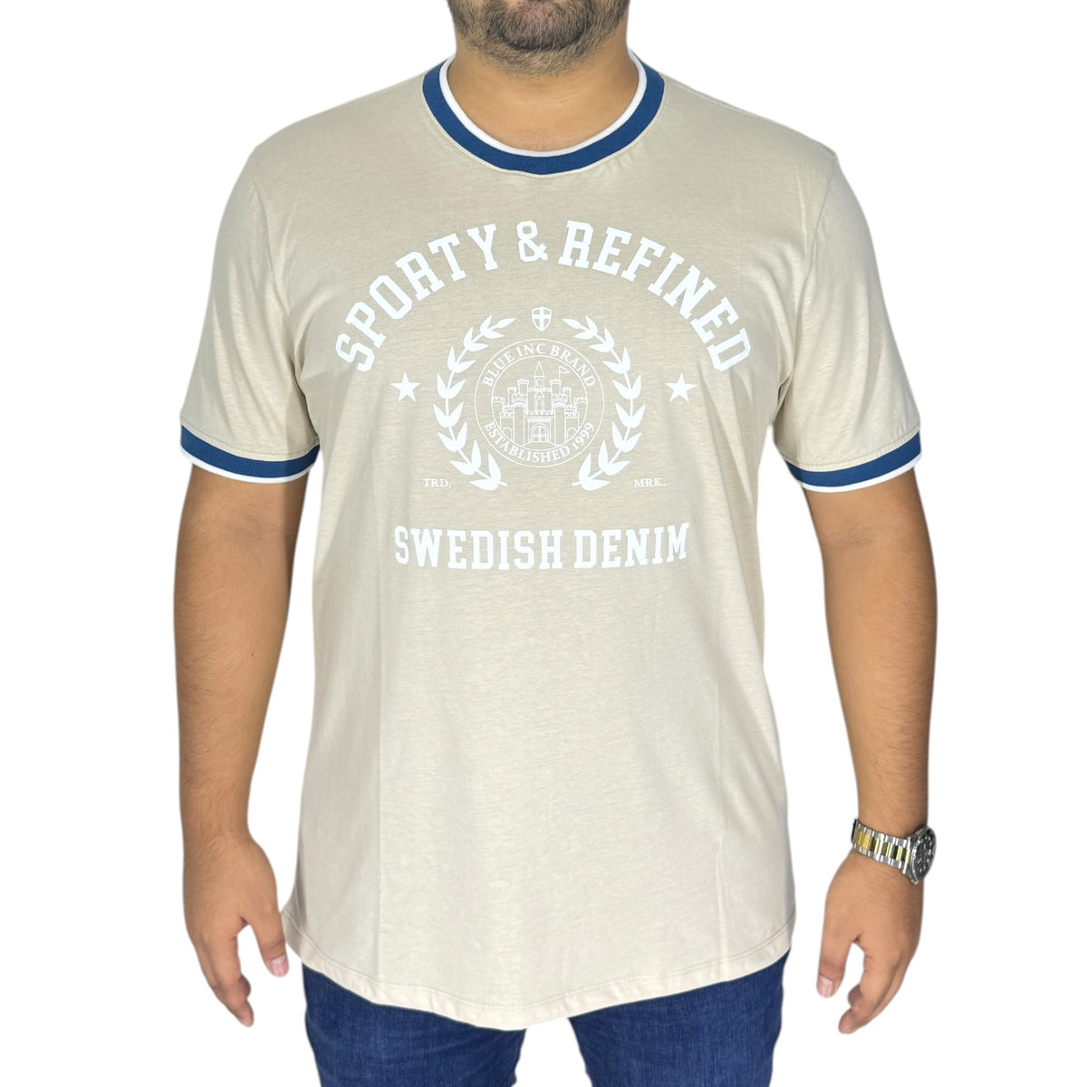 Camiseta Blue Inc 28081 Beige