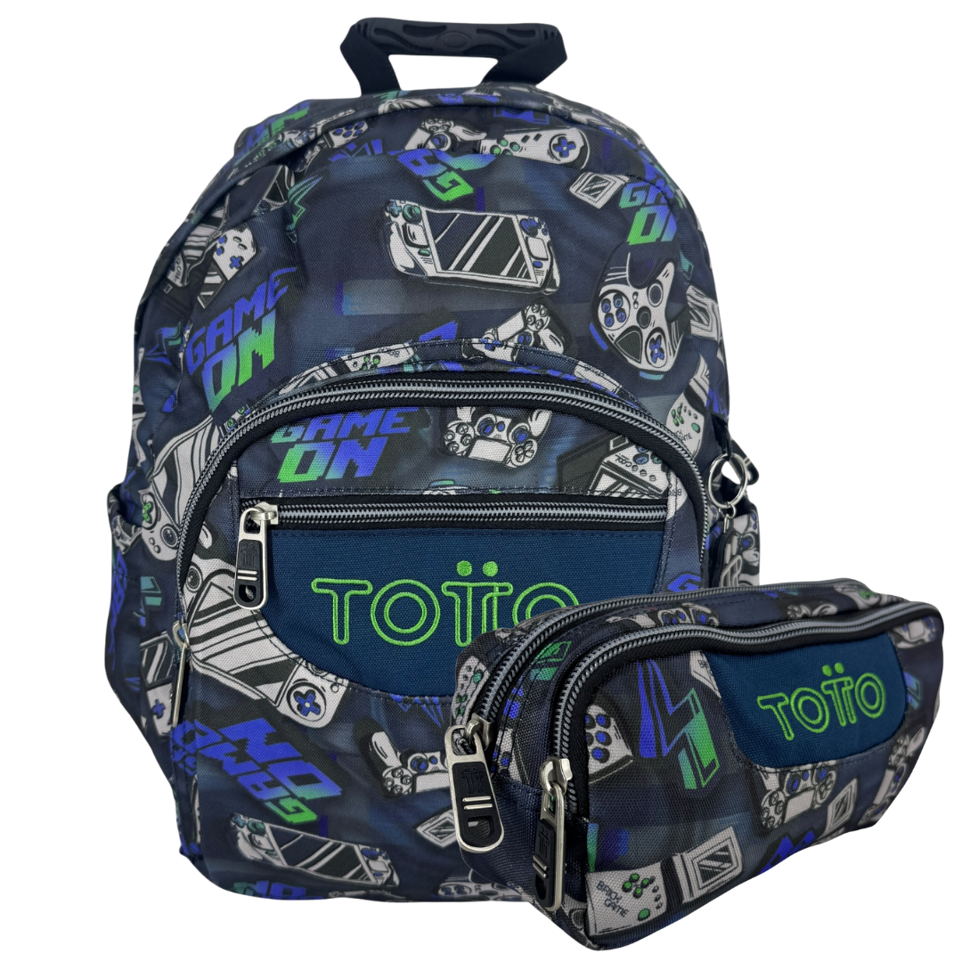 Combo Totto Mediano y Cartuchera 2 bolsillos 5L7