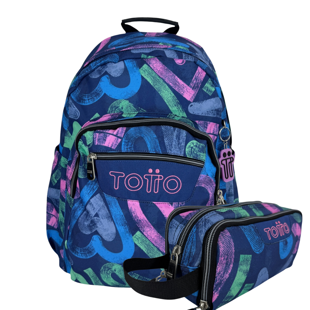 Combo Totto Grande + Cartuchera 2 bolsillos 0LG