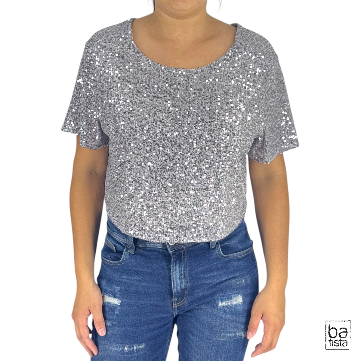 Blusa Ragged PF31113383 Plateado