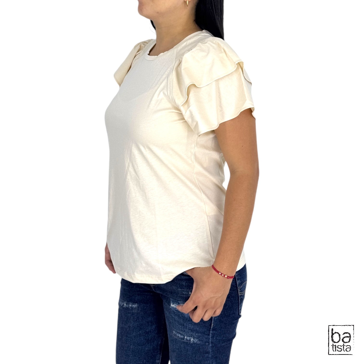 Blusa Ragged PF31122219 Beige