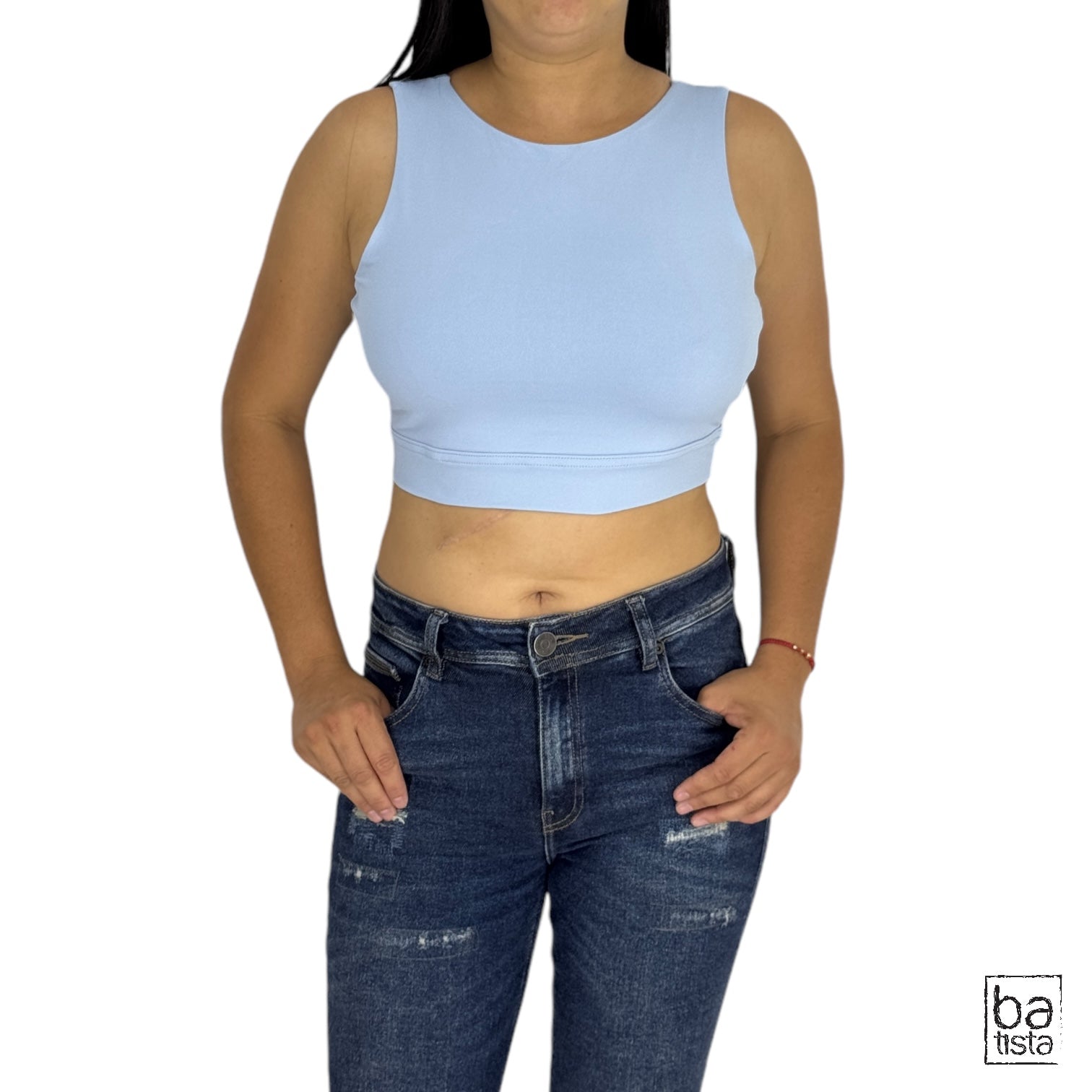 Blusa Ragged PF31122247 Azul Claro