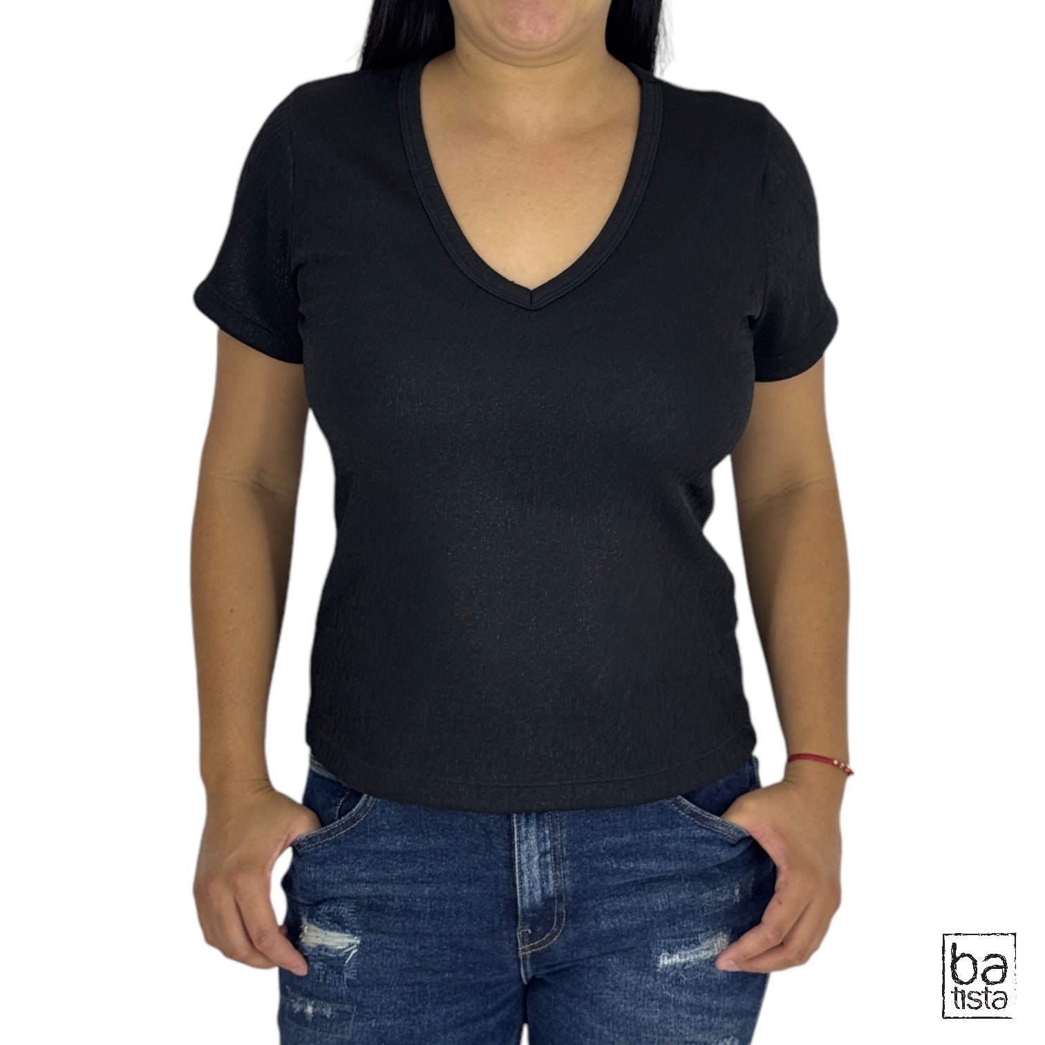 Blusa Ragged PF31122252 Negro