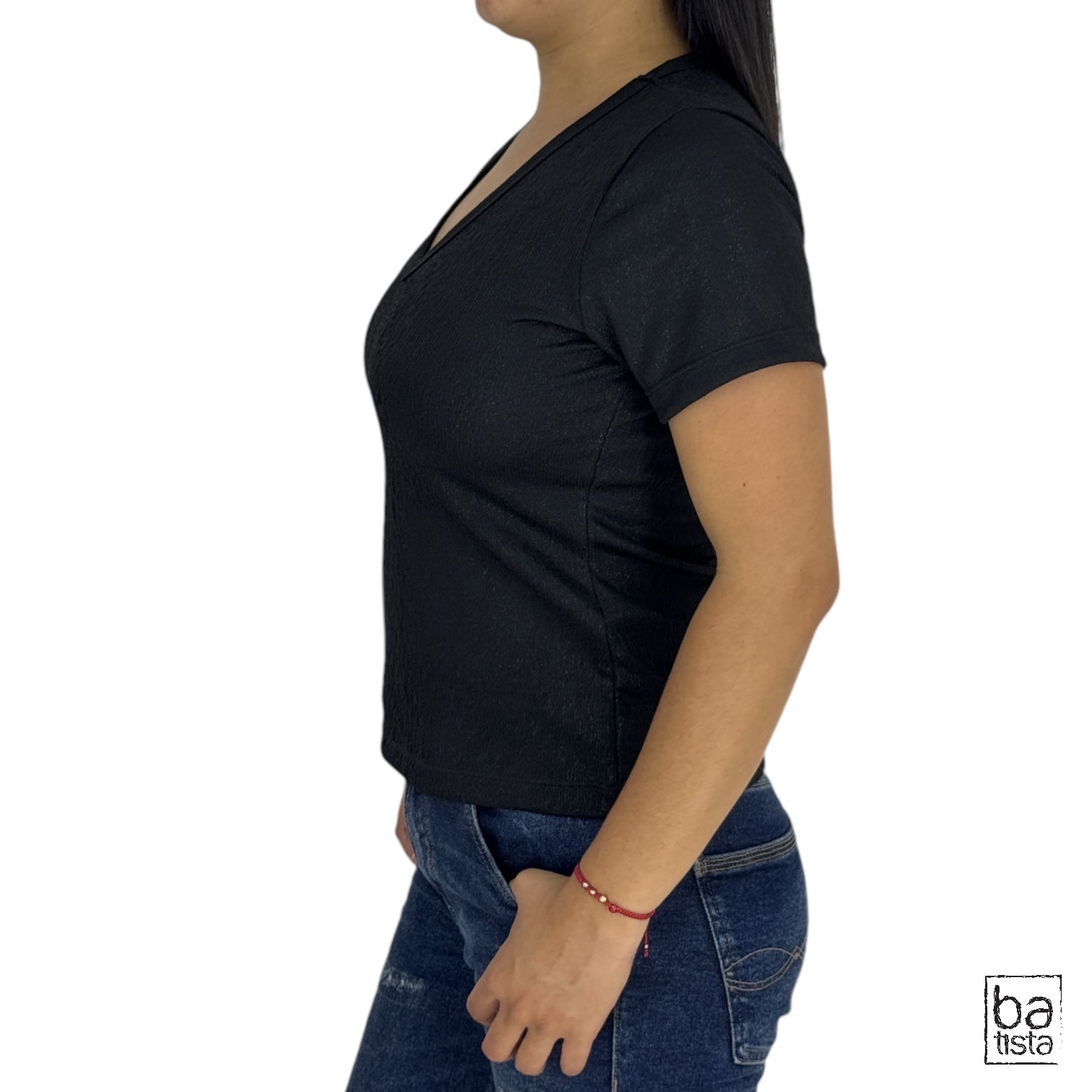 Blusa Ragged PF31122252 Negro